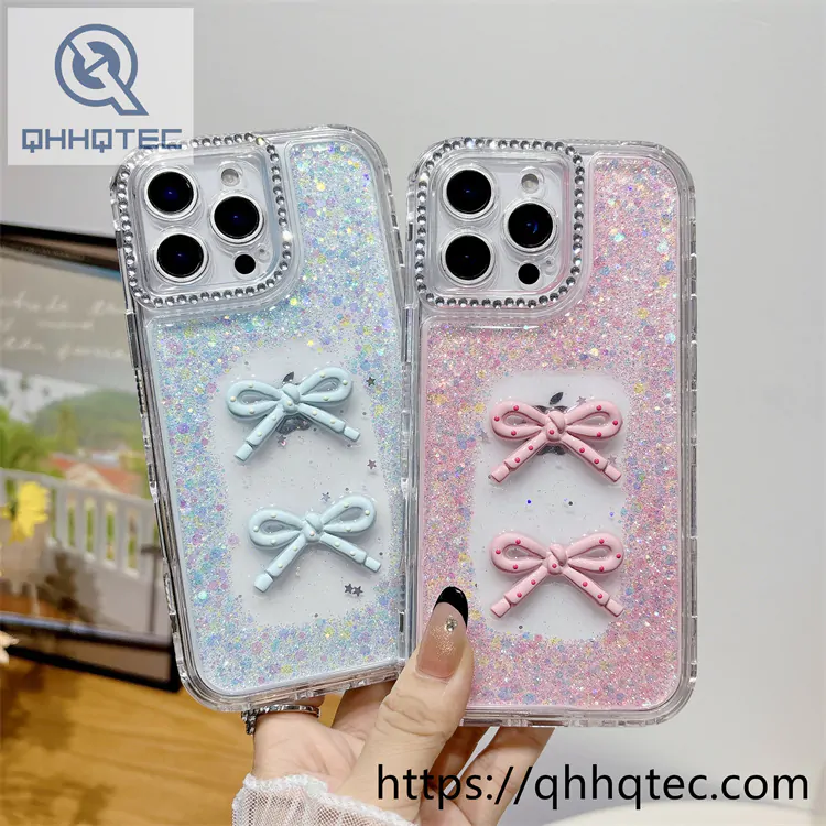 tie glitter dripping 3 in 1 color case