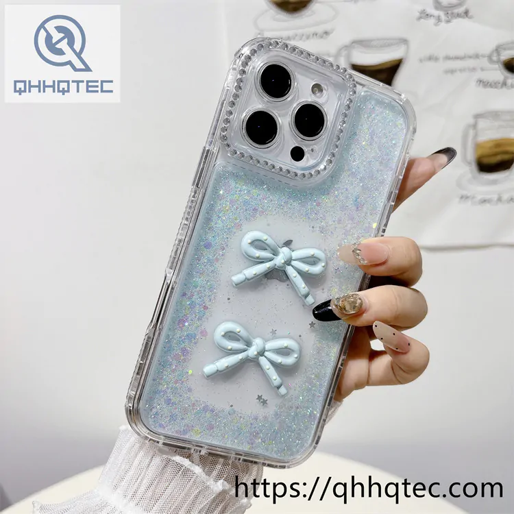 tie glitter dripping 3 in 1 color case