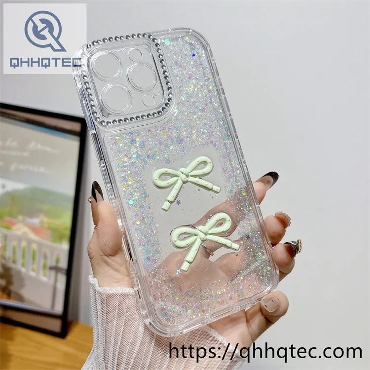 tie glitter dripping 3 in 1 color case