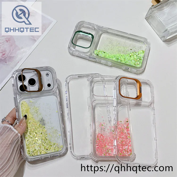 transparent quicksand 3 in 1 case