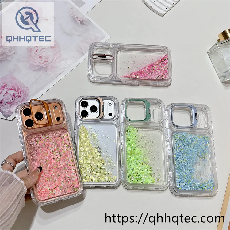 transparent quicksand 3 in 1 case