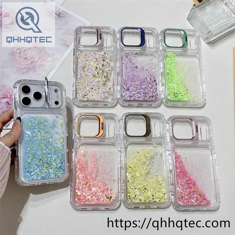 transparent quicksand 3 in 1 case