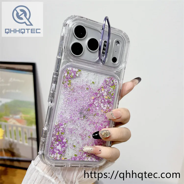 transparent quicksand 3 in 1 case