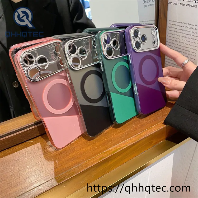 color blocked matte magsafe case