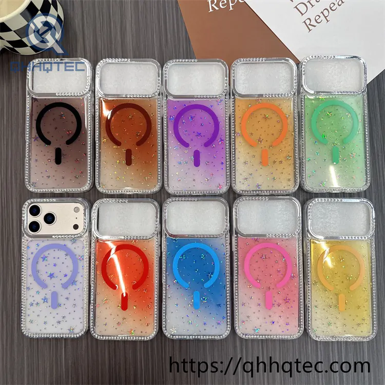 star gradient magsafe diamonds case
