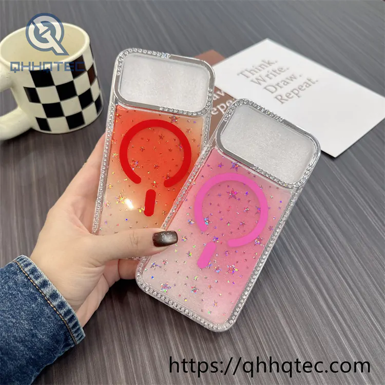 star gradient magsafe diamonds case