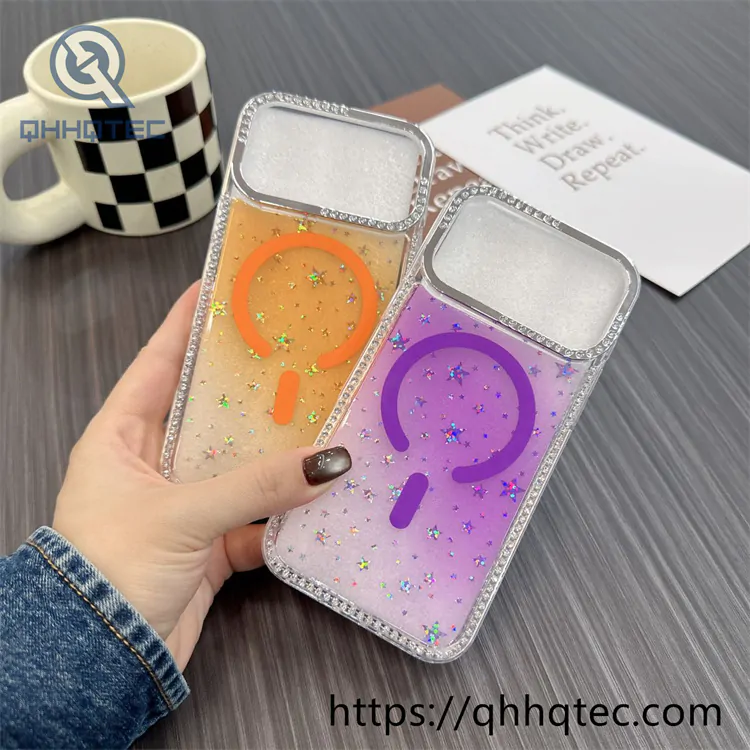 star gradient magsafe diamonds case