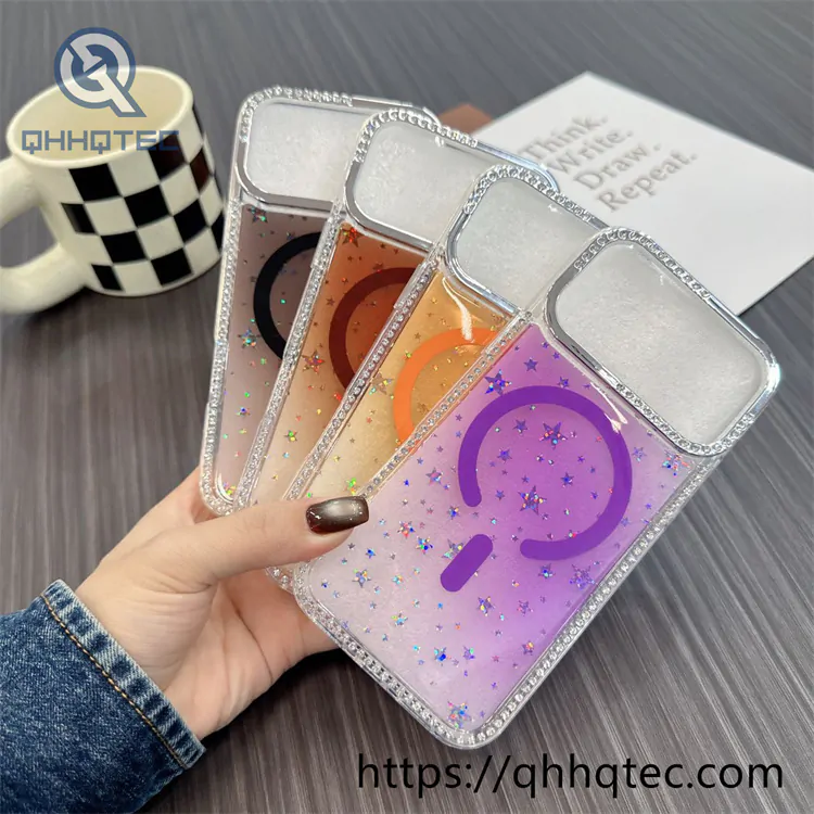 star gradient magsafe diamonds case