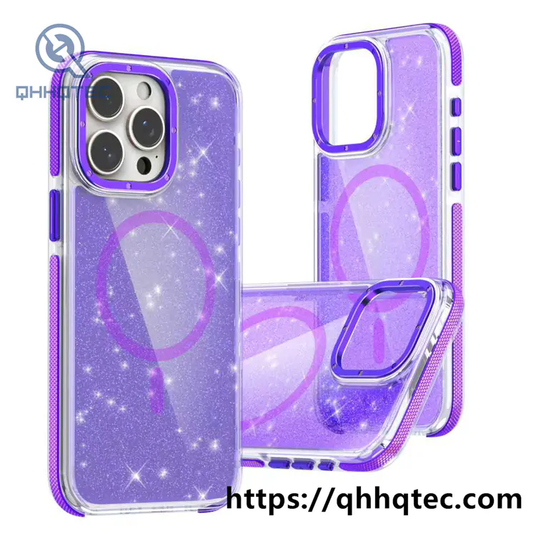 clear glitter smooth magsafe case