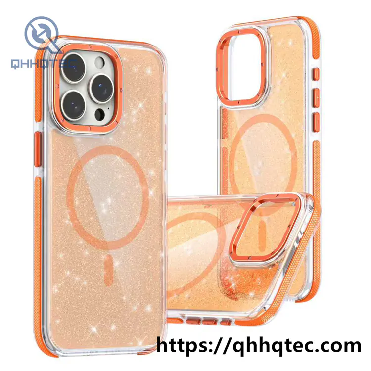 clear glitter smooth magsafe case