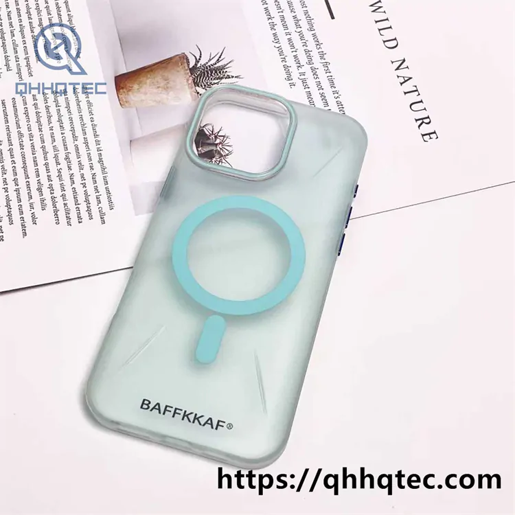 colored matte magsafe clear case