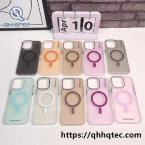 colored matte magsafe clear case