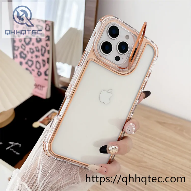 len holder plating 3 in 1 clear case