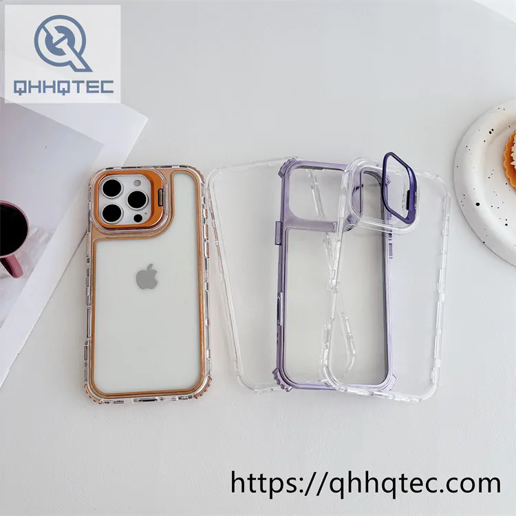 len holder plating 3 in 1 clear case