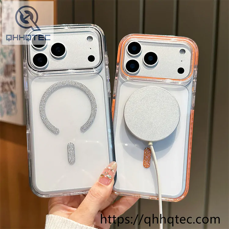 color block diamonds magsafe ring case