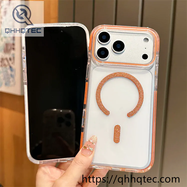 color block diamonds magsafe ring case