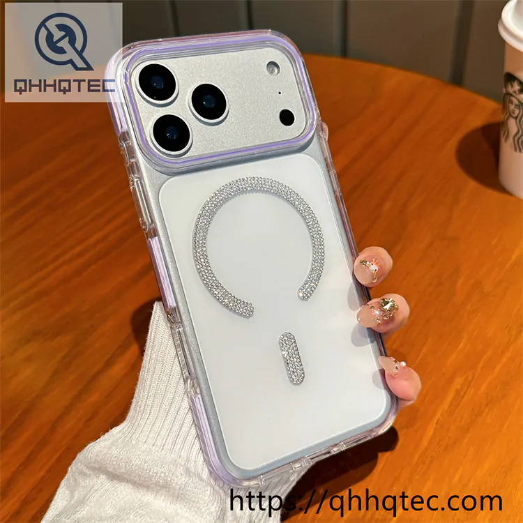 color block diamonds magsafe ring case