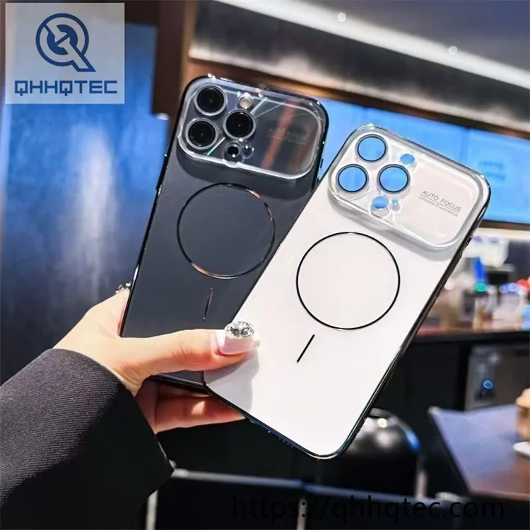 clear glass lens magsafe case