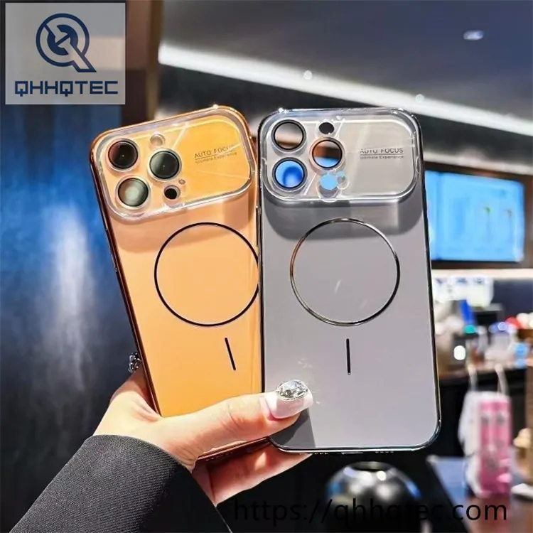 clear glass lens magsafe case