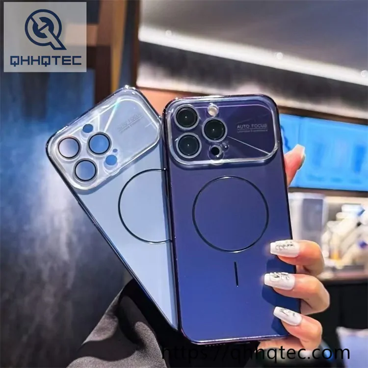 clear glass lens magsafe case