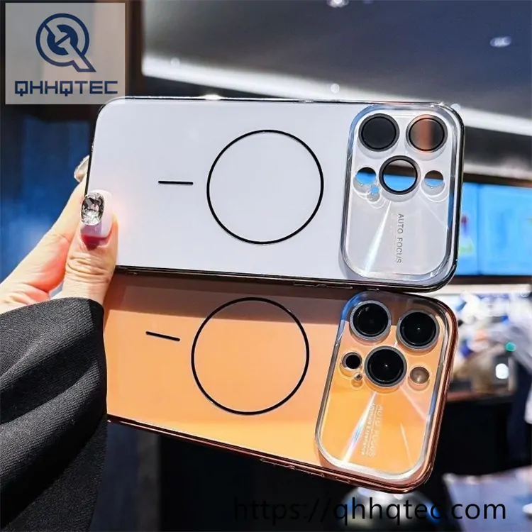 clear glass lens magsafe case