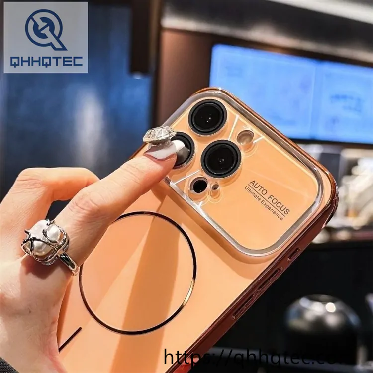 clear glass lens magsafe case