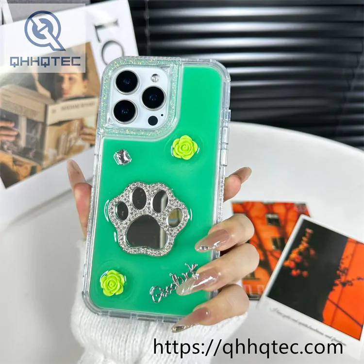 cute mirror 3 in 1 dripping case