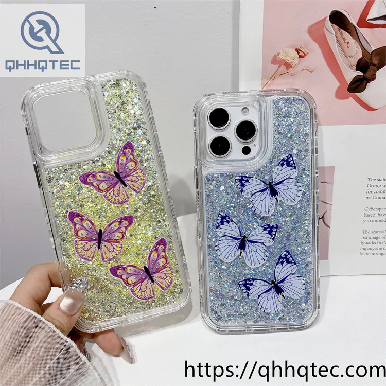 three simulated butterfly 3 in 1 case
