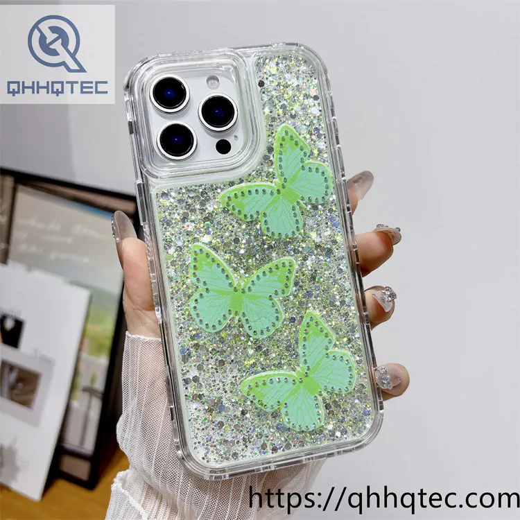 three simulated butterfly 3 in 1 case