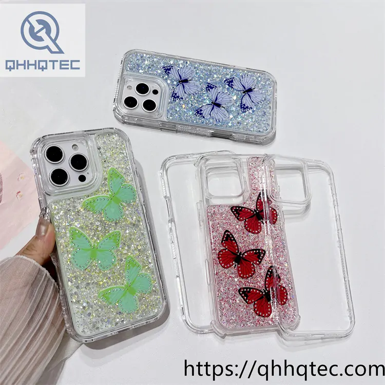 three simulated butterfly 3 in 1 case