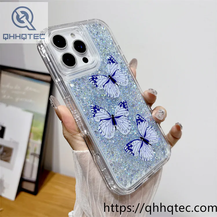 three simulated butterfly 3 in 1 case