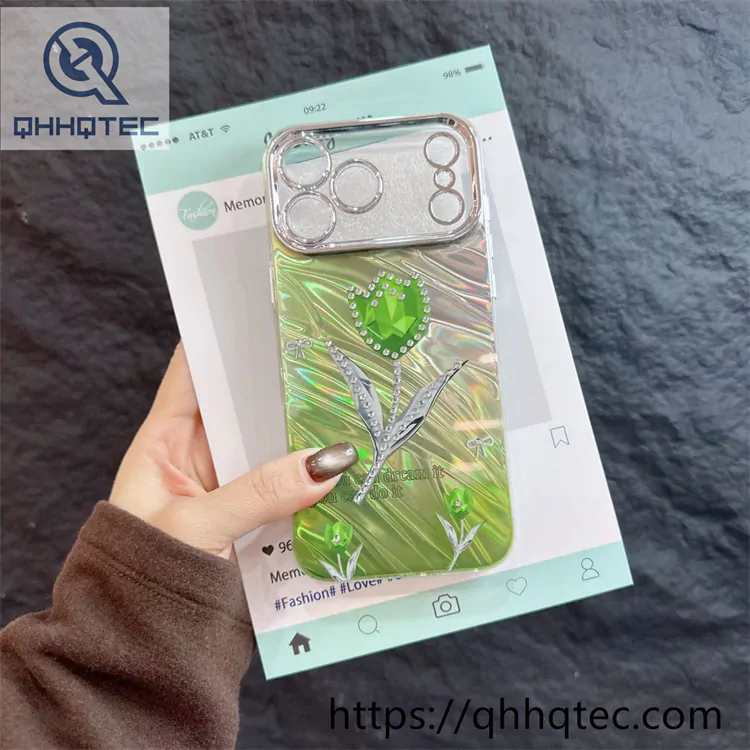 3d pleated laser wave flower case