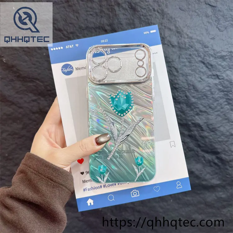 3d pleated laser wave flower case