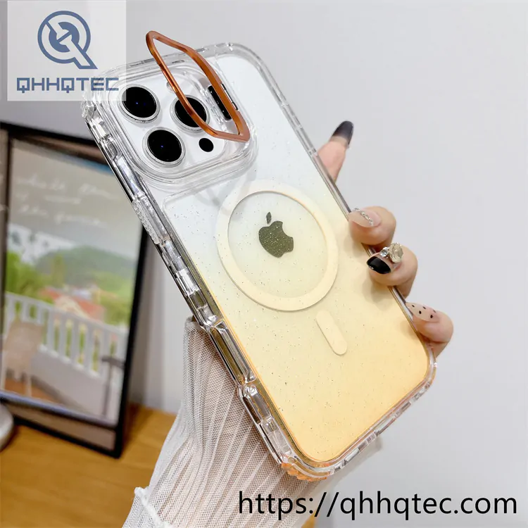 color gradient 3 in 1 glitter case