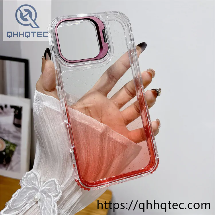 color gradient 3 in 1 glitter case