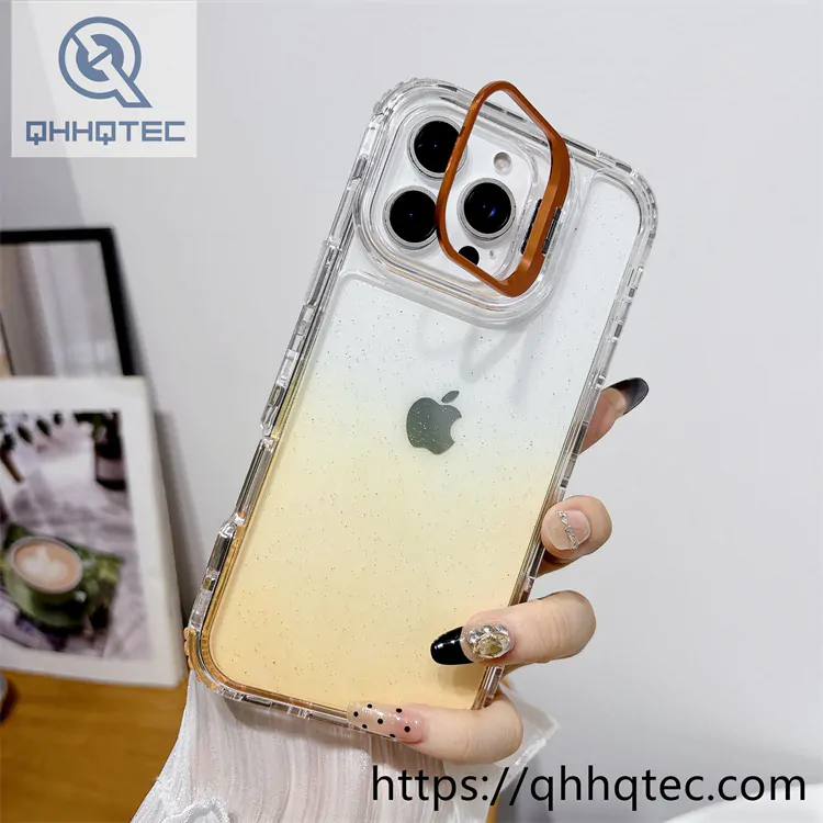 color gradient 3 in 1 glitter case