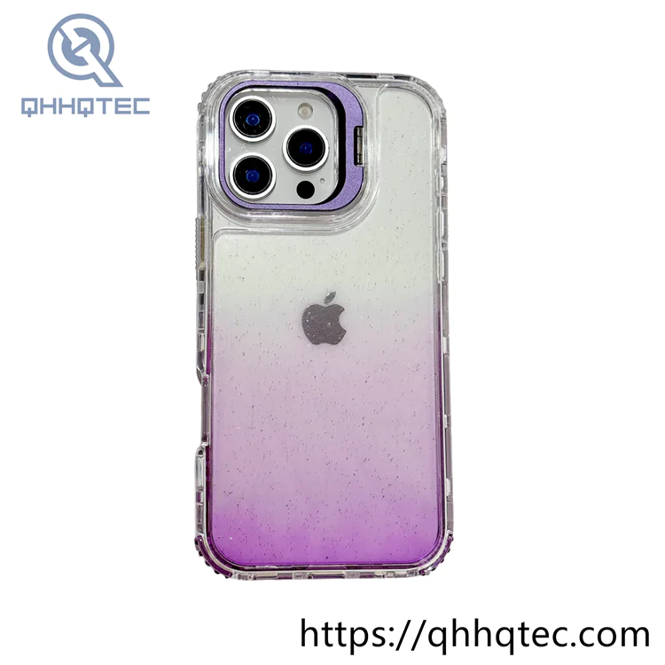 color gradient 3 in 1 glitter case